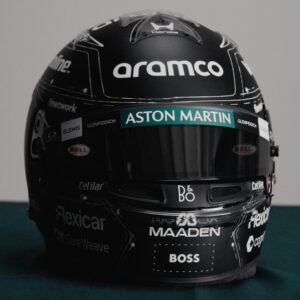 Fernando Alonso's 2026 Spanish GP helmet design, front view