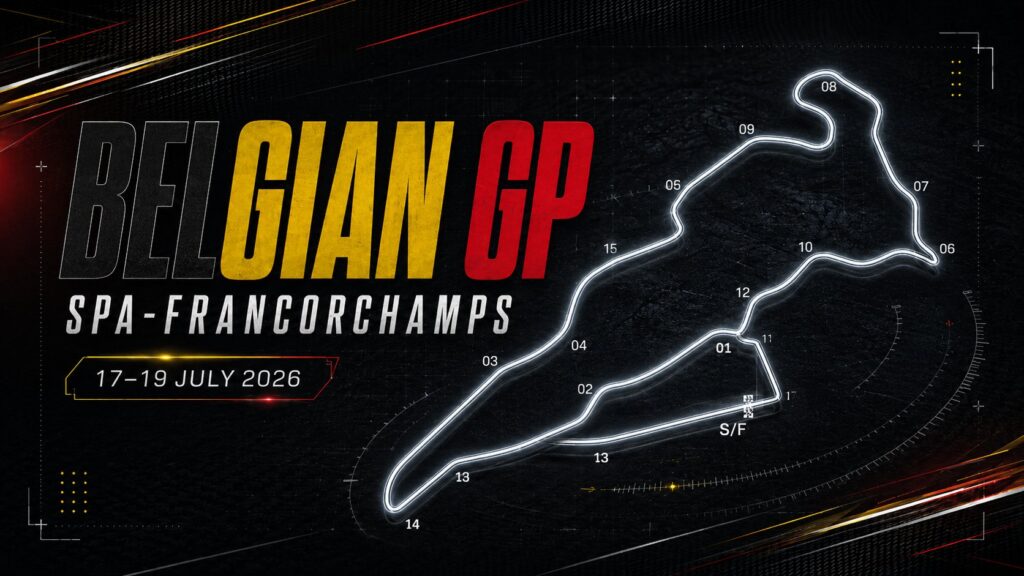 Circuit de Spa-Francorchamps circuit map — Belgian GP 2026