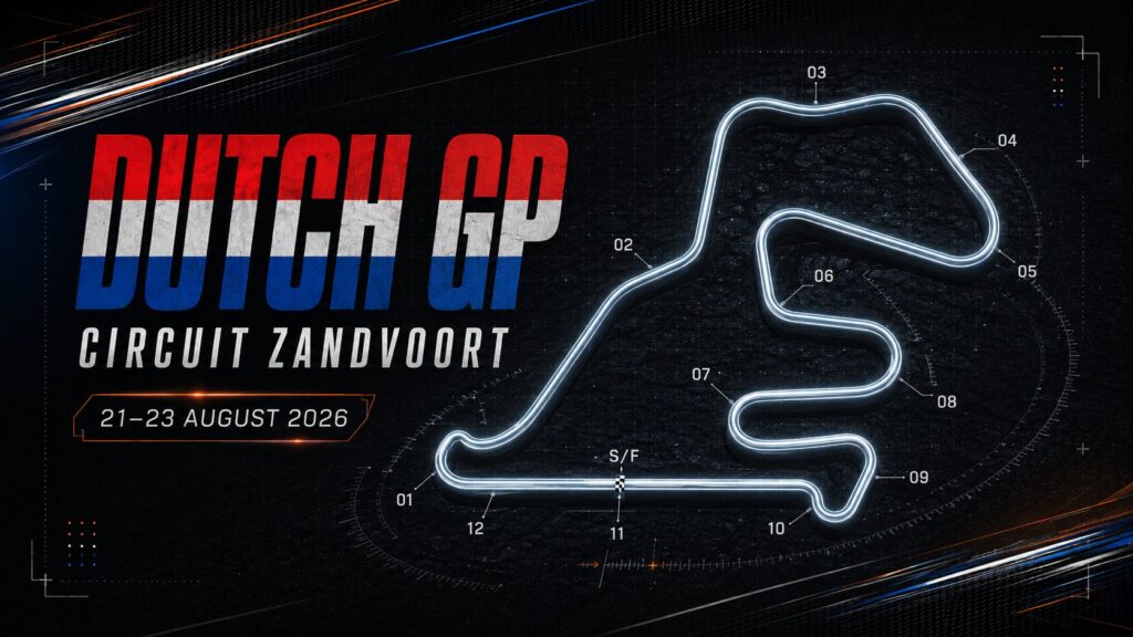Circuit Zandvoort circuit map — Dutch GP 2026