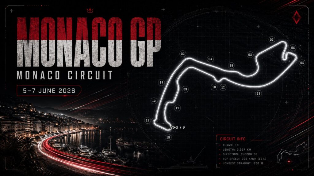 Circuit de Monaco circuit map — Monaco GP 2026