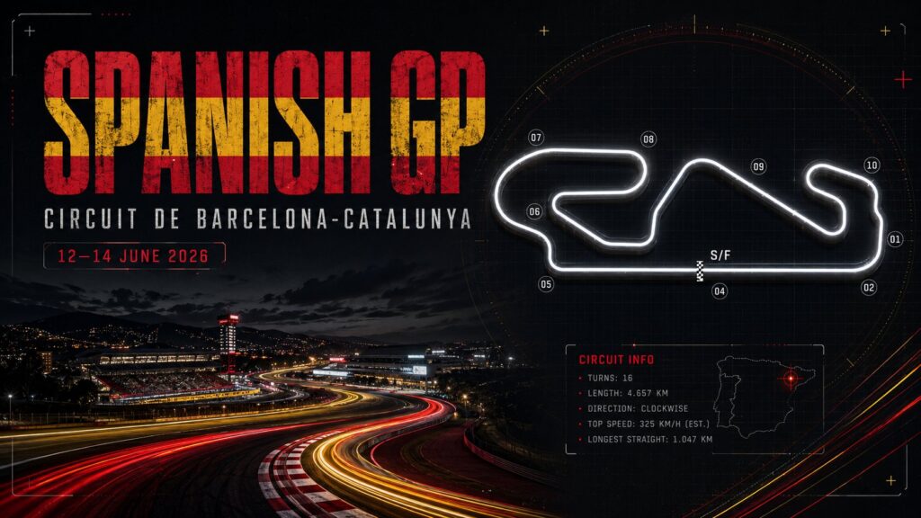 Circuit de Barcelona-Catalunya circuit map — Spanish Barcelona GP 2026