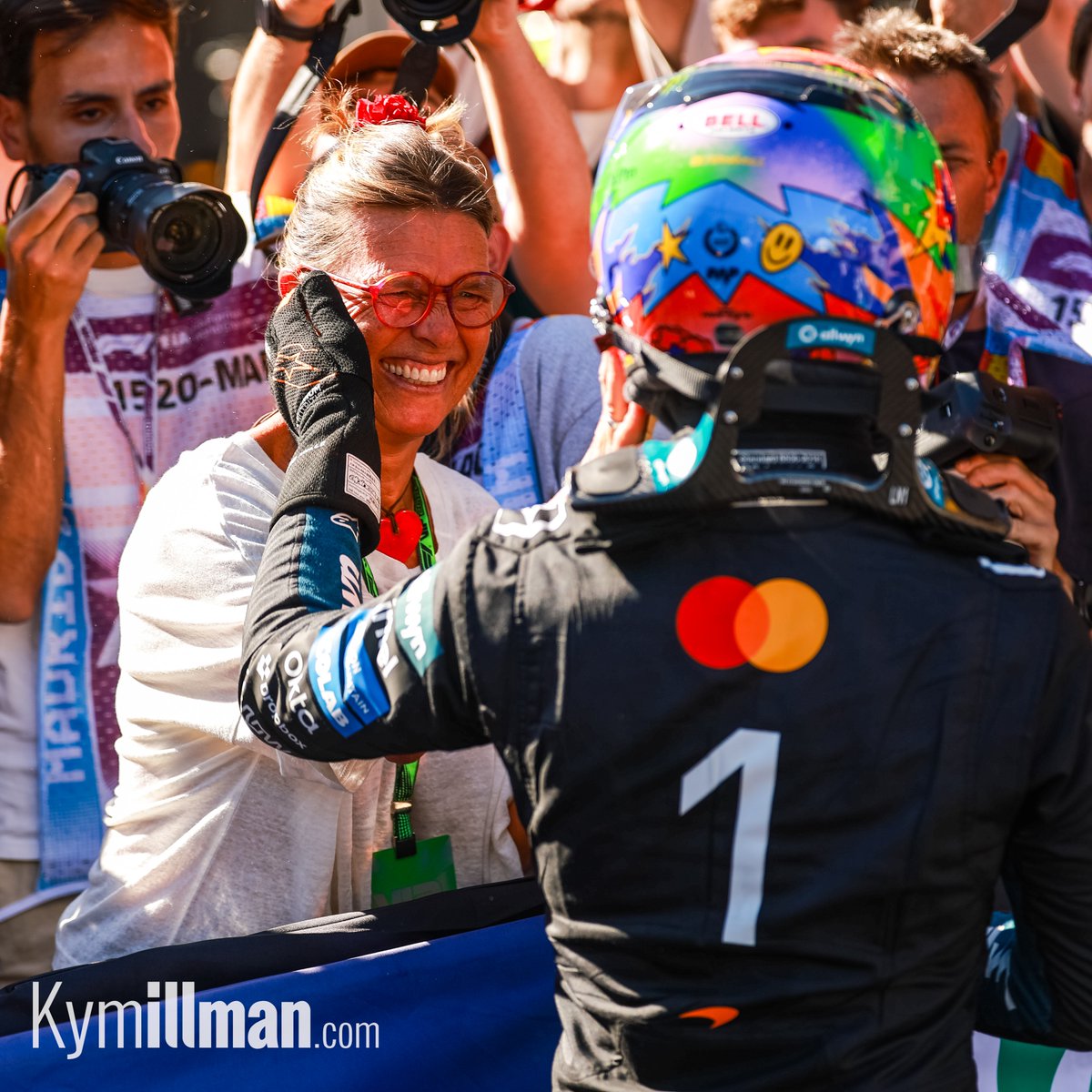 GREAT JOY Lando Norris was incredibly pleased with his lap that secured him pole for tomorrow's Spanish GP, and he made