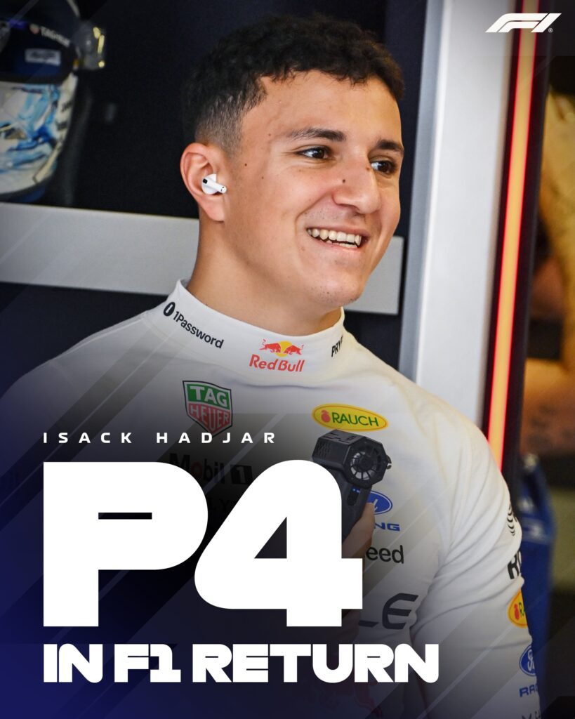 Red Bull issues Isack Hadjar radio praise during ‘outstanding’ F1 return