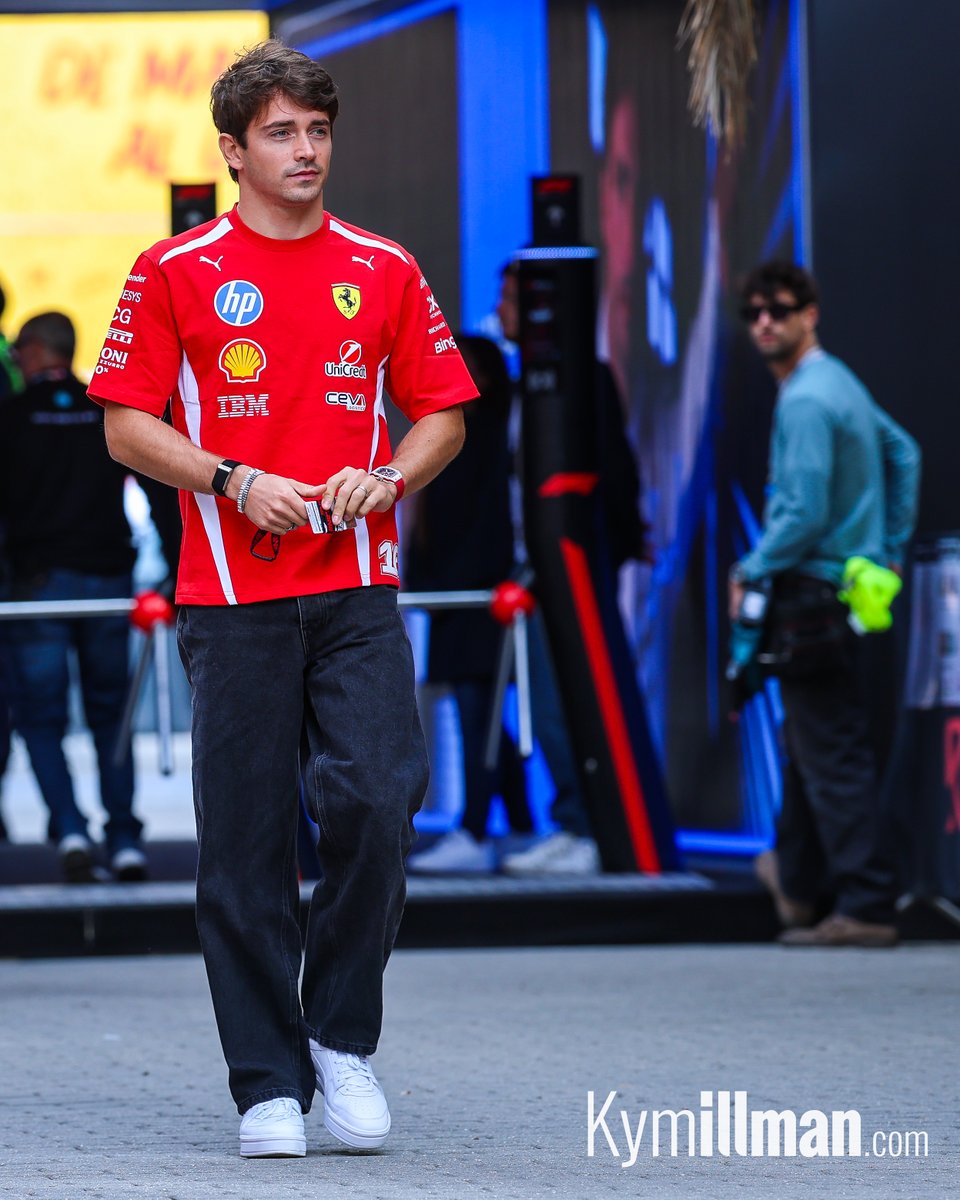 BACK BEHIND THE WHEEL

Here's Charles Leclerc arriving at the Madring following last weekend's 60g c