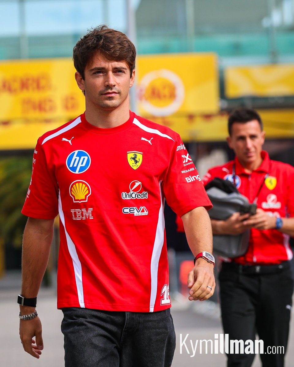 BACK BEHIND THE WHEEL

Here's Charles Leclerc arriving at the Madring following last weekend's 60g c