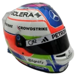Kimi Antonelli 2026 F1 replica helmet — three-quarter front view, collector display model