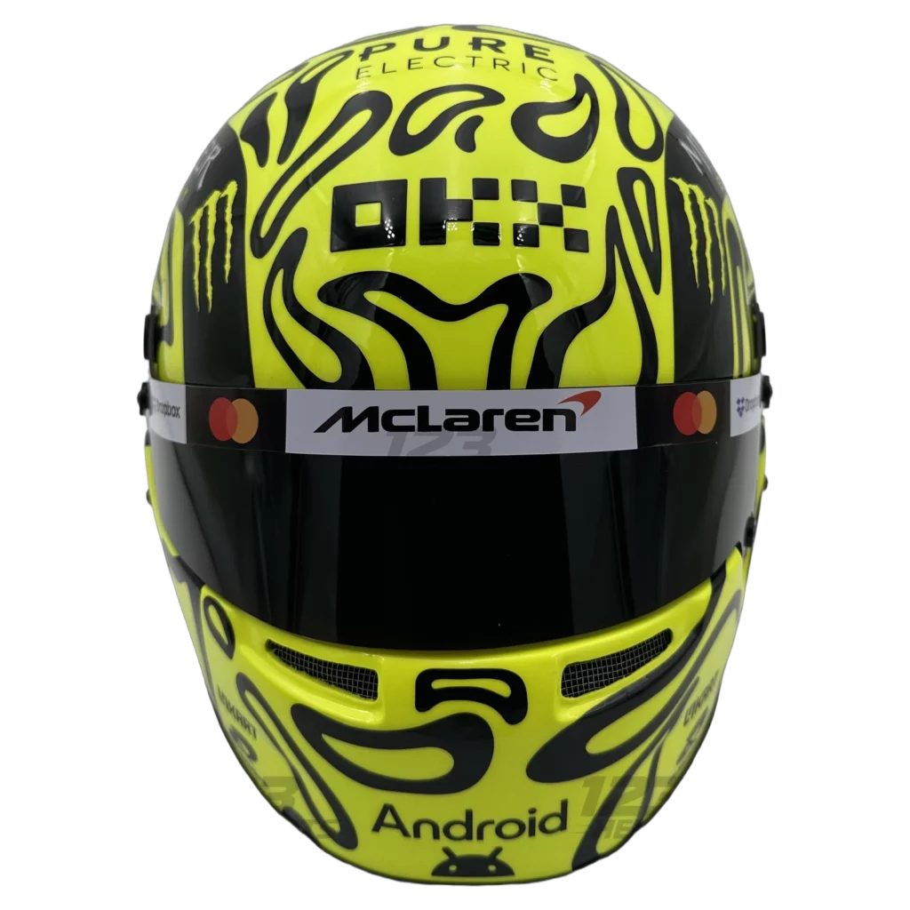 Lando Norris 2026 F1 replica helmet full size — front view, collector display model