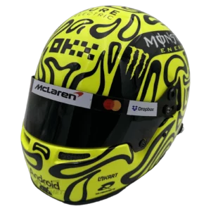 Lando Norris 2026 F1 replica helmet full size — front three-quarter view, collector display model