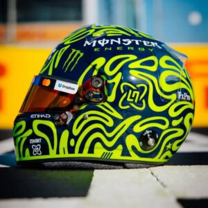 Lando Norris's 2026 Monza GP helmet design, side view