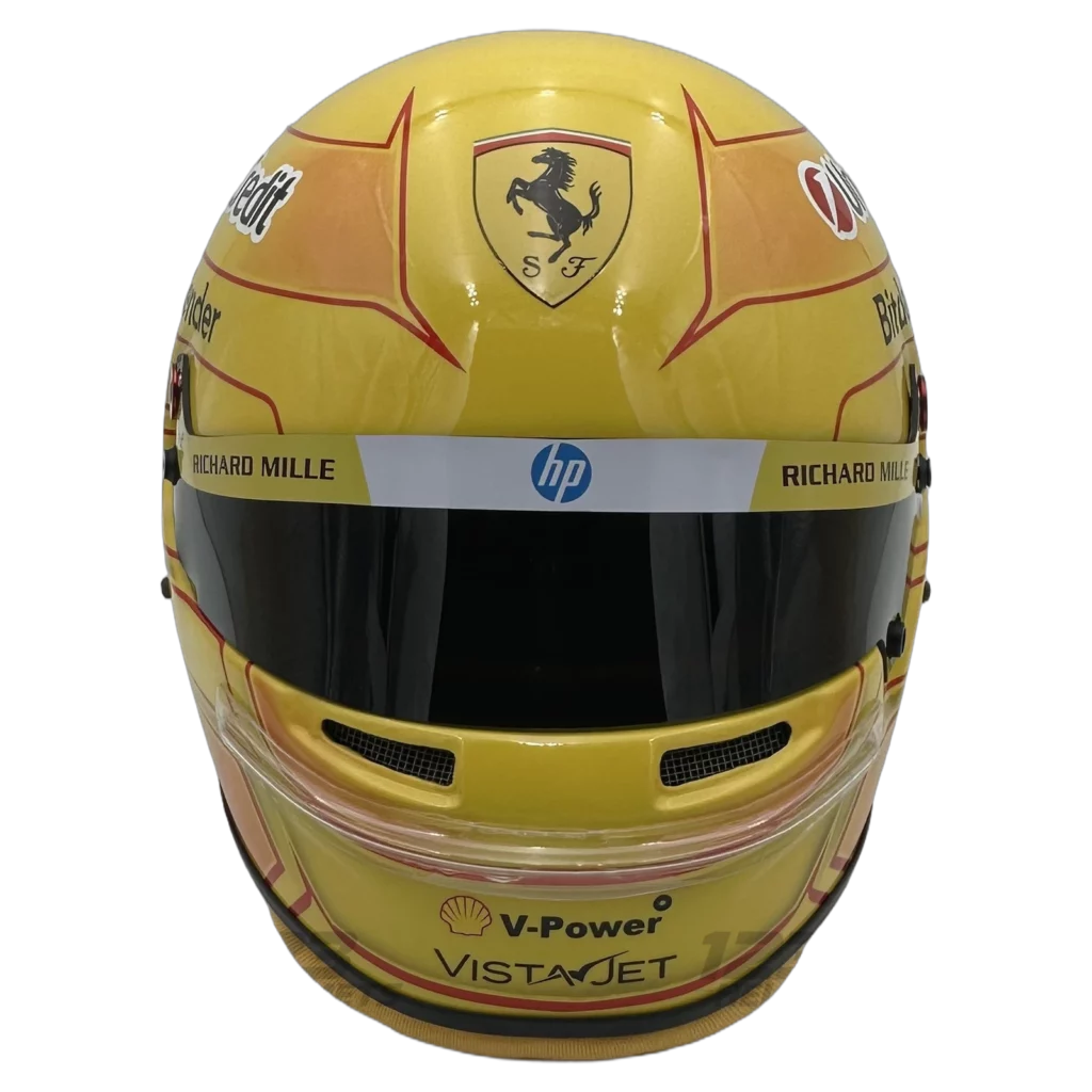 Lewis Hamilton 2026 F1 replica helmet full size — front view, collector display model