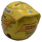 Lewis Hamilton 2026 F1 replica helmet full size — rear three-quarter view, collector display model