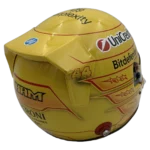 Lewis Hamilton 2026 F1 replica helmet full size — rear three-quarter view, collector display model