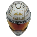 Max Verstappen 2024 4 titles F1 replica helmet — top view, collector display model