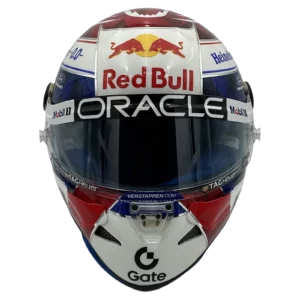 Max Verstappen 2026 F1 replica helmet — front view, collector display model
