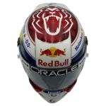 Max Verstappen 2026 F1 replica helmet — top view, collector display model