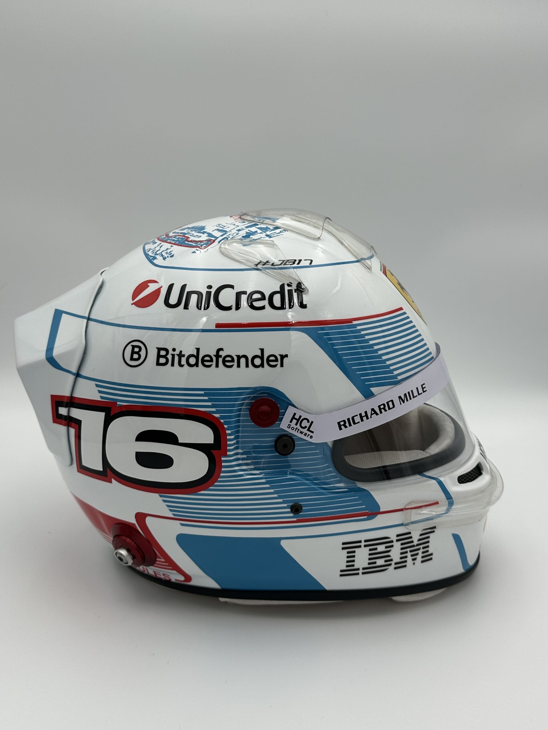 Charles Leclerc 2025 Monaco GP full-size 1:1 F1 replica helmet, display and collector piece, studio photo on white background