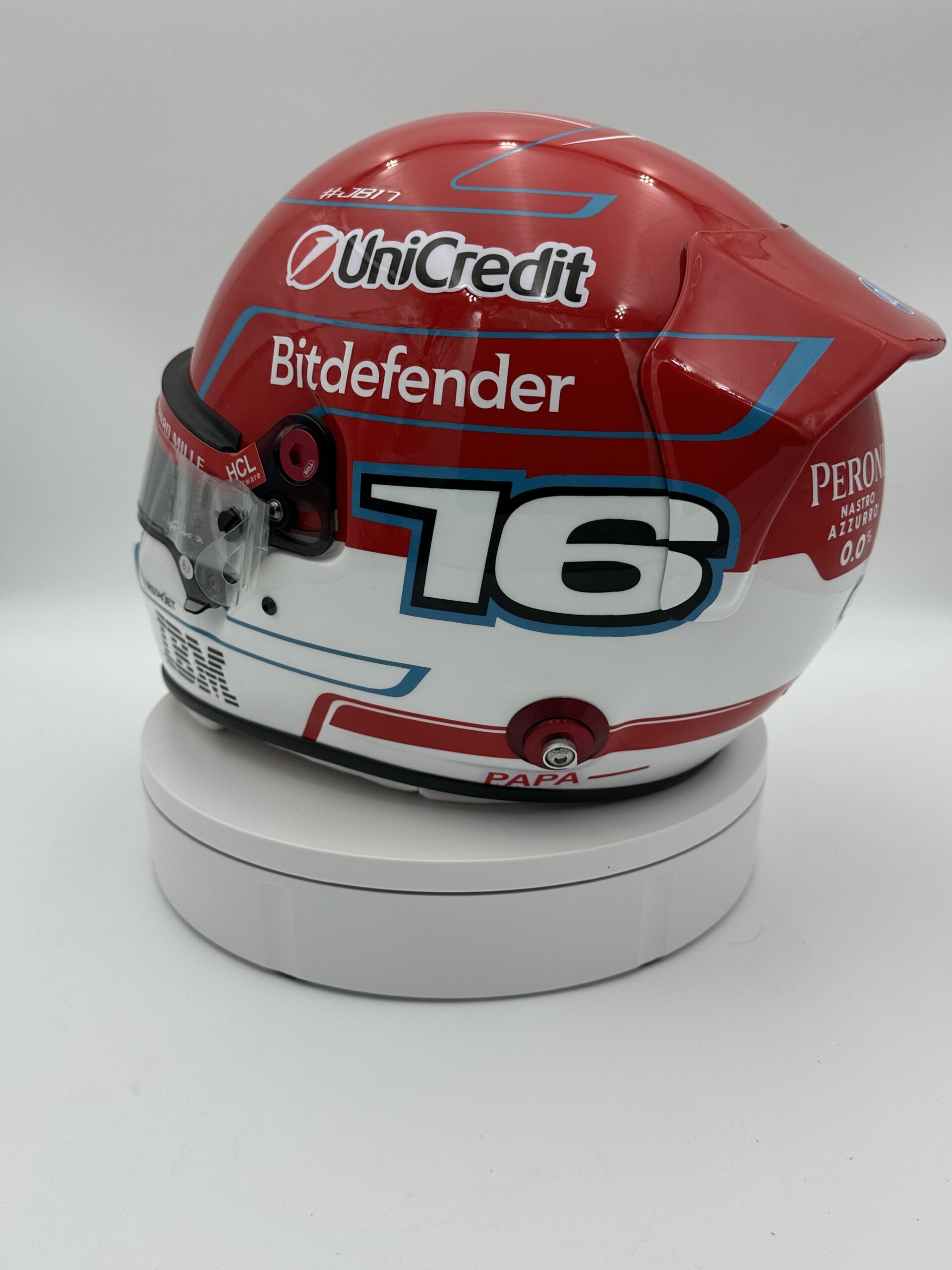 Charles Leclerc 2026 full-size 1:1 F1 replica helmet, display and collector piece, studio photo on white background