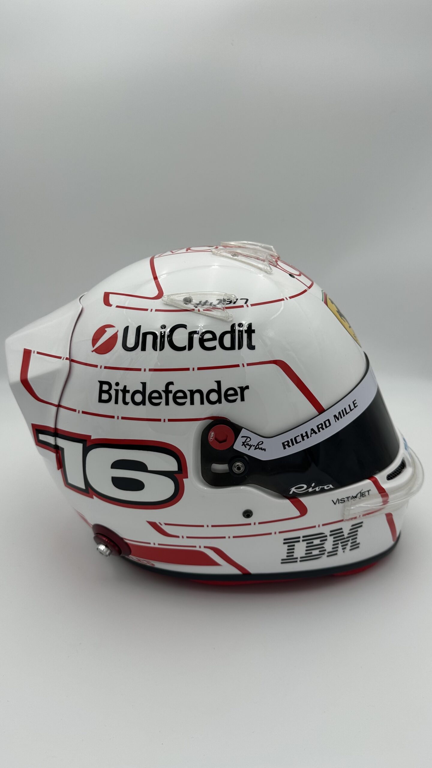 Charles Leclerc 2026 Monaco GP full-size 1:1 F1 replica helmet, display and collector piece, studio photo on white background
