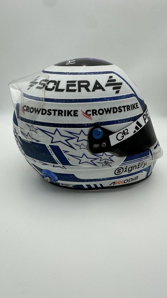 Kimi Antonelli 2026 GP Monaco full-size 1:1 F1 replica helmet — display and collector piece, studio photo on white background