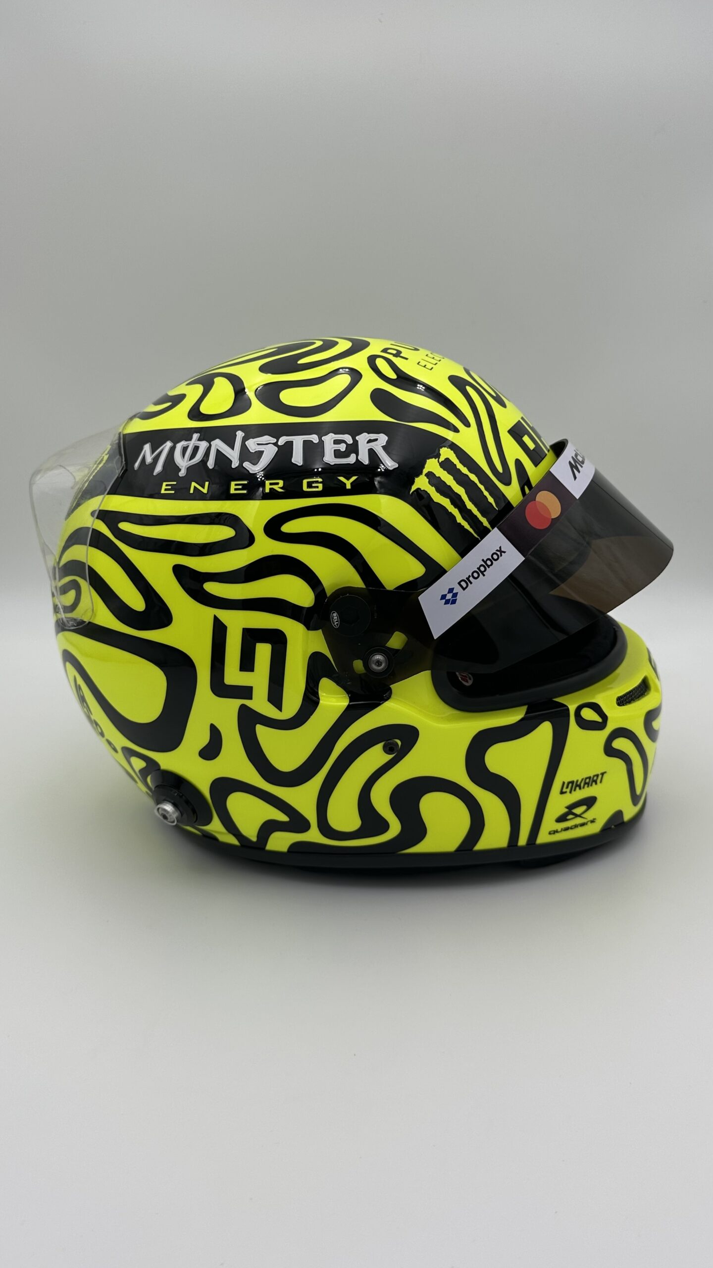 Lando Norris 2026 full-size 1:1 F1 replica helmet, display and collector piece, studio photo on white background