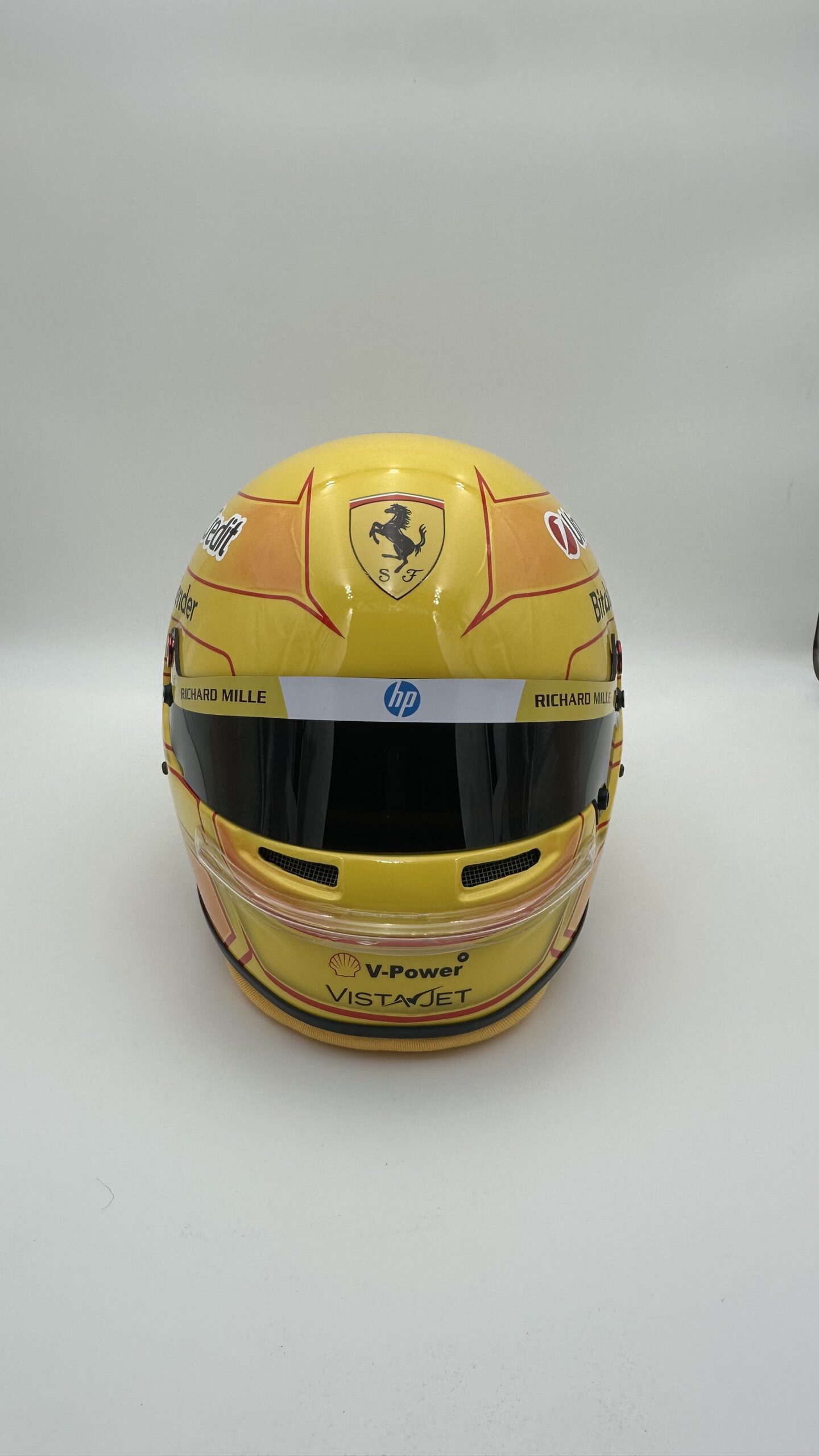 Lewis Hamilton 2026 full-size 1:1 F1 replica helmet, display and collector piece, studio photo on white background