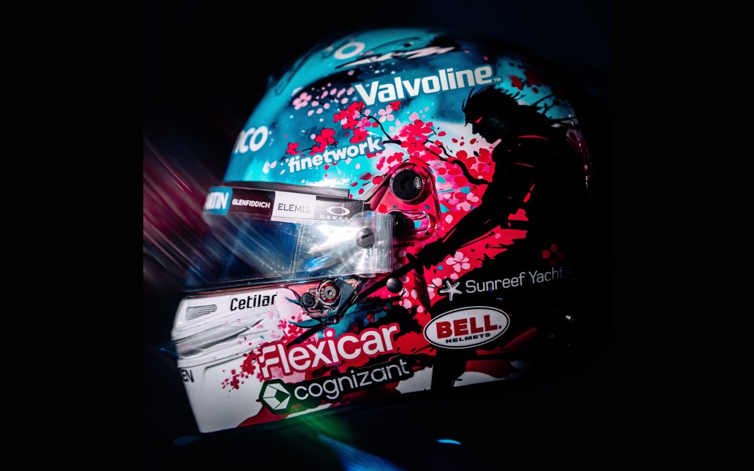 Alonso Samurai Helmet: 2026 Singapore GP Design | 123Helmets