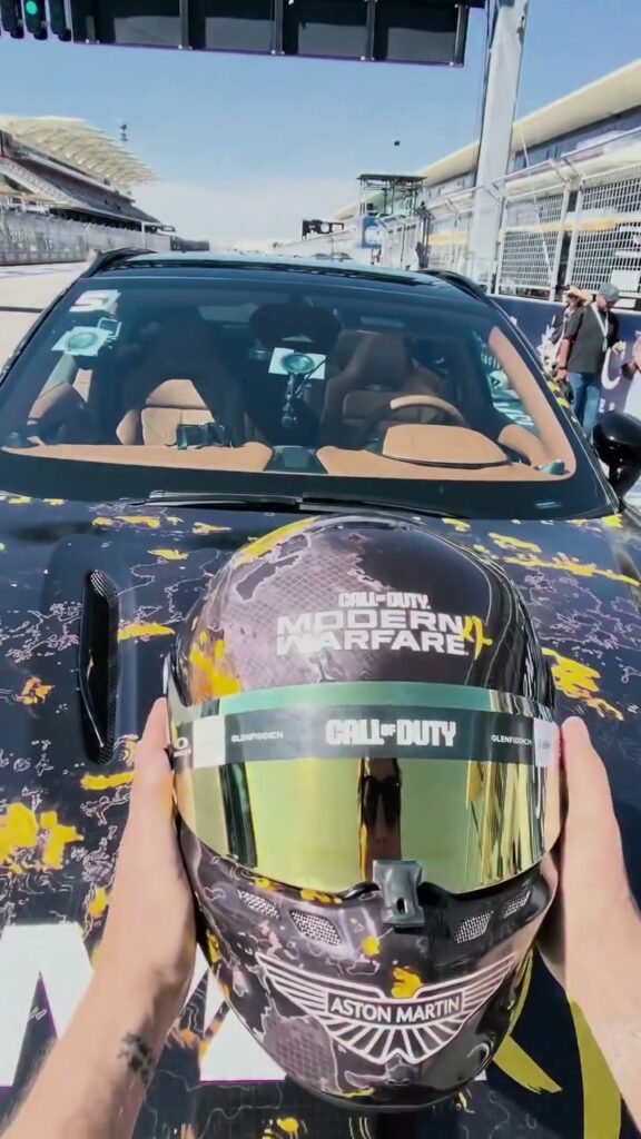 Helmet on. DBX S ready. COTA awaits. Celebrating the launch of Modern Warfare® 4, our camoed DBX S takes to the