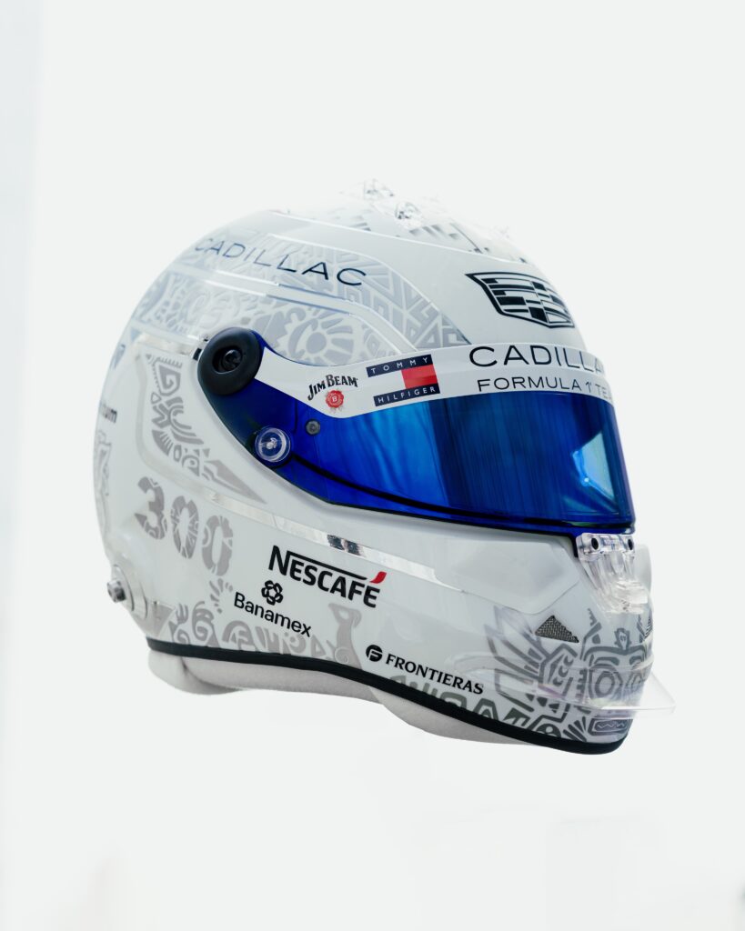 Sergio Pérez reveals his 300th Grand Prix helmet for the 2026 Mexico City Grand Prix