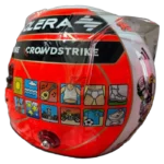 Kimi Antonelli 2026 Monza GP F1 replica helmet — red rear three-quarter view, collector display model