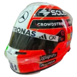 Kimi Antonelli 2026 Monza GP F1 replica helmet — red front three-quarter view, collector display model