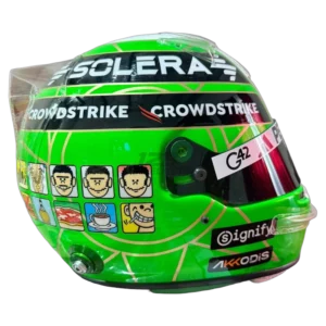 Kimi Antonelli 2026 Monza GP F1 replica helmet — green side view, collector display model