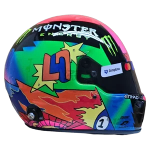 Lando Norris 2026 Spanish GP F1 replica helmet — side view, collector display model