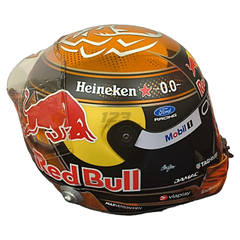 Max Verstappen 2026 Austrian GP F1 replica helmet full size — view 1 Max Verstappen 2026 Austrian GP F1 replica helmet full size — collector display model, image 1